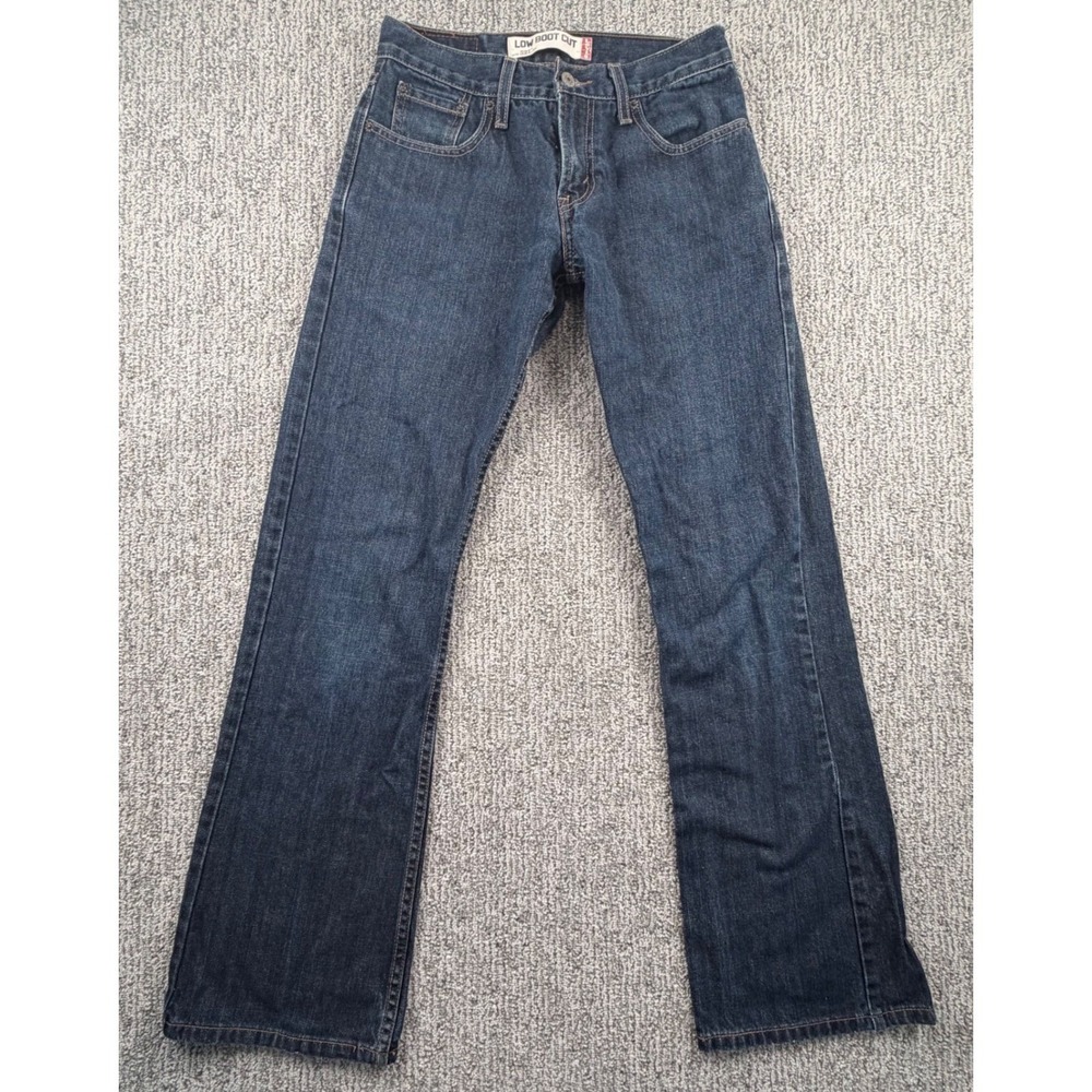 Levi's 527 Low Boot Cut Jeans Women 28x32 Dark Wash Blue Denim 100% Cotton